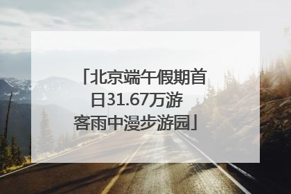 北京端午假期首日31.67万游客雨中漫步游园