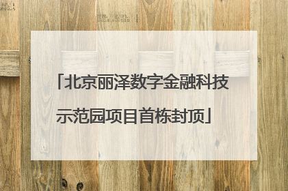 北京丽泽数字金融科技示范园项目首栋封顶