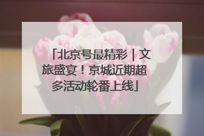 北京号最精彩｜文旅盛宴！京城近期超多活动轮番上线