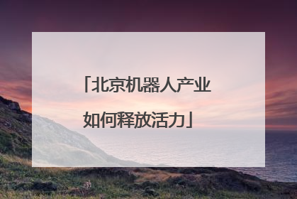 北京机器人产业如何释放活力