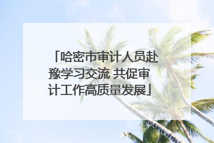 哈密市审计人员赴豫学习交流 共促审计工作高质量发展
