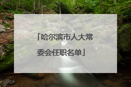 哈尔滨市人大常委会任职名单