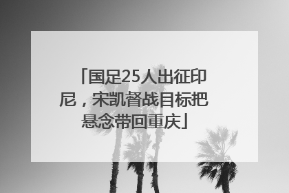 国足25人出征印尼，宋凯督战目标把悬念带回重庆