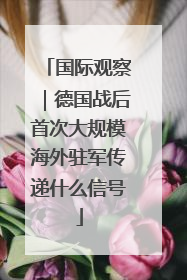国际观察｜德国战后首次大规模海外驻军传递什么信号