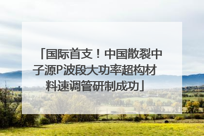 国际首支！中国散裂中子源P波段大功率超构材料速调管研制成功