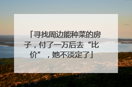 寻找周边能种菜的房子，付了一万后去“比价”，她不淡定了