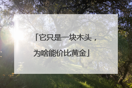 它只是一块木头，为啥能价比黄金