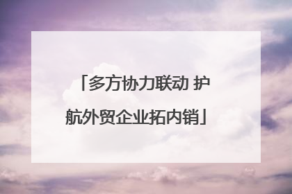 多方协力联动 护航外贸企业拓内销