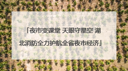 夜市变课堂 天眼守星空 湖北消防全力护航全省夜市经济