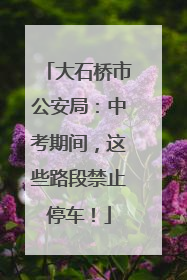 大石桥市公安局：中考期间，这些路段禁止停车！