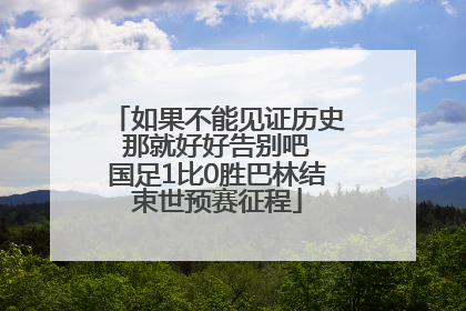 如果不能见证历史 那就好好告别吧 国足1比0胜巴林结束世预赛征程