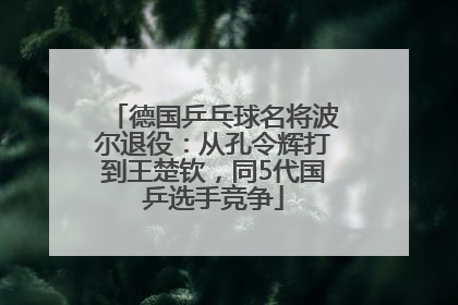 德国乒乓球名将波尔退役：从孔令辉打到王楚钦，同5代国乒选手竞争