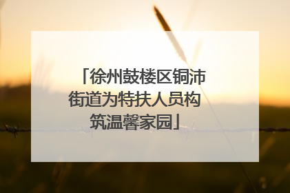 徐州鼓楼区铜沛街道为特扶人员构筑温馨家园