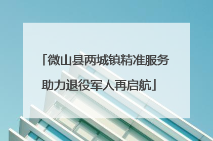 微山县两城镇精准服务助力退役军人再启航