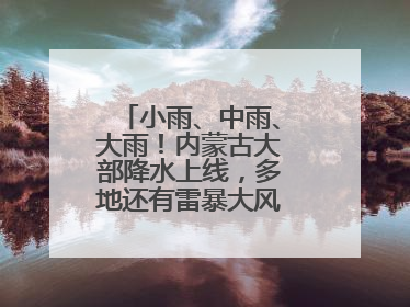 小雨、中雨、大雨！内蒙古大部降水上线，多地还有雷暴大风或冰雹天气