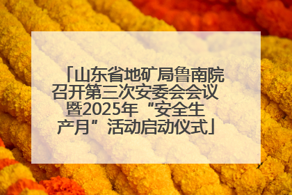 山东省地矿局鲁南院召开第三次安委会会议暨2025年“安全生产月”活动启动仪式
