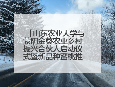 山东农业大学与蒙阴金葵农业乡村振兴合伙人启动仪式暨新品种蜜桃推介活动举行