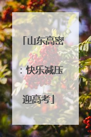 山东高密：快乐减压迎高考