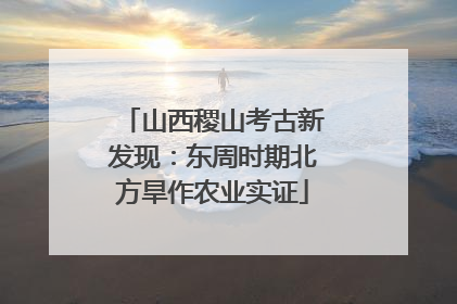 山西稷山考古新发现：东周时期北方旱作农业实证