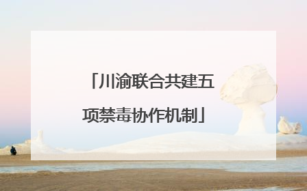 川渝联合共建五项禁毒协作机制