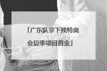 广东队拿下残特奥会夏季项目首金