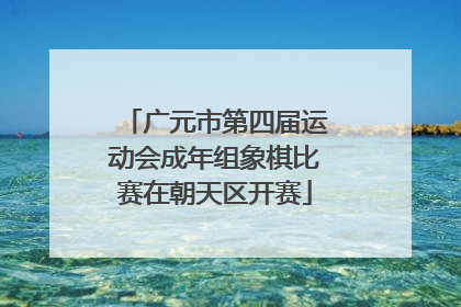广元市第四届运动会成年组象棋比赛在朝天区开赛