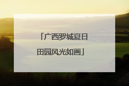广西罗城夏日田园风光如画
