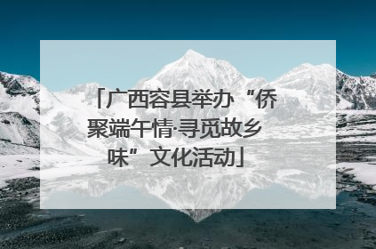 广西容县举办“侨聚端午情·寻觅故乡味”文化活动