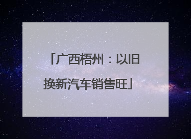 广西梧州:以旧换新汽车销售旺