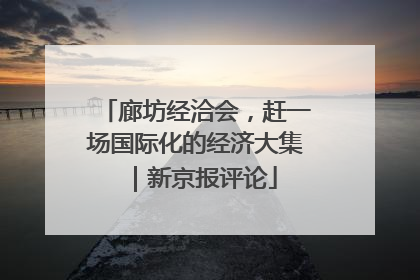 廊坊经洽会，赶一场国际化的经济大集｜新京报评论