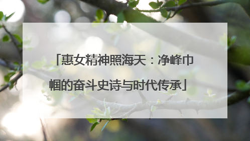 惠女精神照海天：净峰巾帼的奋斗史诗与时代传承