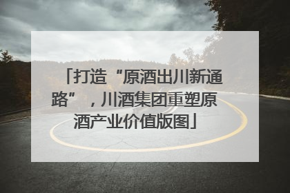 打造“原酒出川新通路”，川酒集团重塑原酒产业价值版图