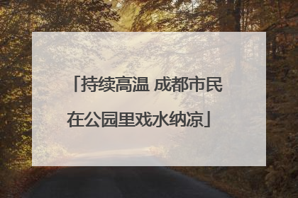 持续高温 成都市民在公园里戏水纳凉
