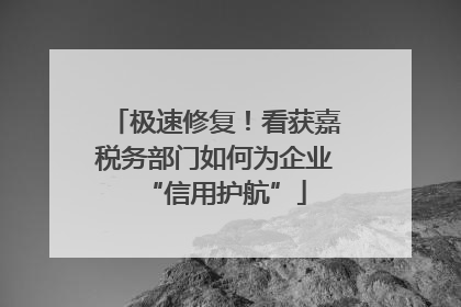 极速修复！看获嘉税务部门如何为企业“信用护航”
