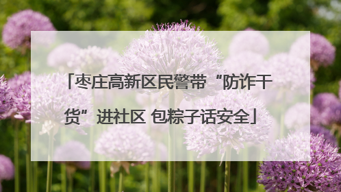 枣庄高新区民警带“防诈干货”进社区 包粽子话安全