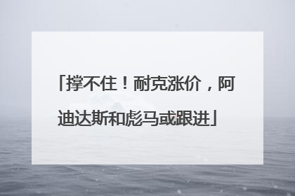 撑不住！耐克涨价，阿迪达斯和彪马或跟进