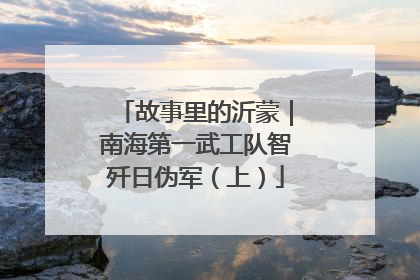 故事里的沂蒙｜南海第一武工队智歼日伪军（上）