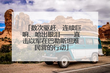 数次驱赶、连续巨响、呛出眼泪——直击以军在巴勒斯坦难民营的行动