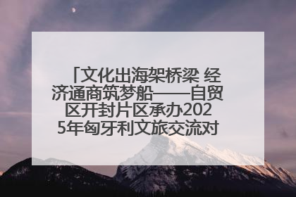文化出海架桥梁 经济通商筑梦船——自贸区开封片区承办2025年匈牙利文旅交流对接活动专场