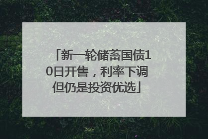 新一轮储蓄国债10日开售，利率下调但仍是投资优选