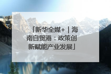 新华全媒+｜海南自贸港：政策创新赋能产业发展