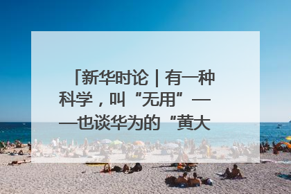 新华时论｜有一种科学，叫“无用”——也谈华为的“黄大年茶思屋”