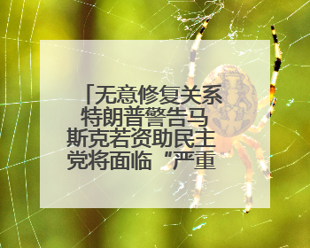 无意修复关系 特朗普警告马斯克若资助民主党将面临“严重后果”