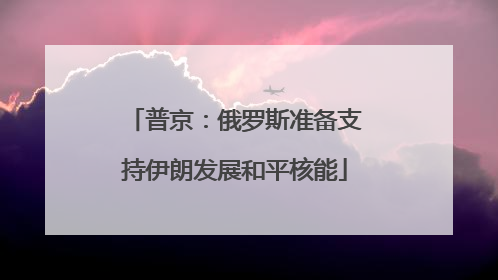 普京：俄罗斯准备支持伊朗发展和平核能