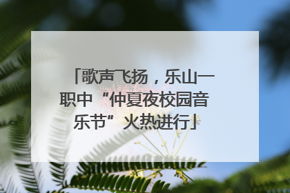 歌声飞扬，乐山一职中“仲夏夜校园音乐节”火热进行