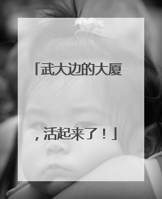 武大边的大厦，活起来了！