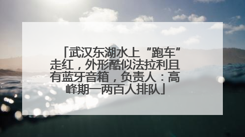 武汉东湖水上“跑车”走红，外形酷似法拉利且有蓝牙音箱，负责人：高峰期一两百人排队