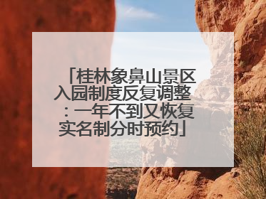 桂林象鼻山景区入园制度反复调整：一年不到又恢复实名制分时预约