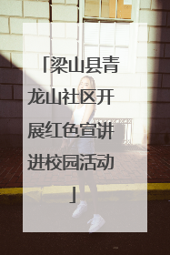 梁山县青龙山社区开展红色宣讲进校园活动