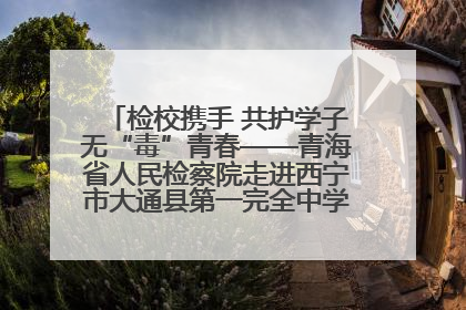 检校携手 共护学子无“毒”青春——青海省人民检察院走进西宁市大通县第一完全中学开展禁毒宣传侧记
